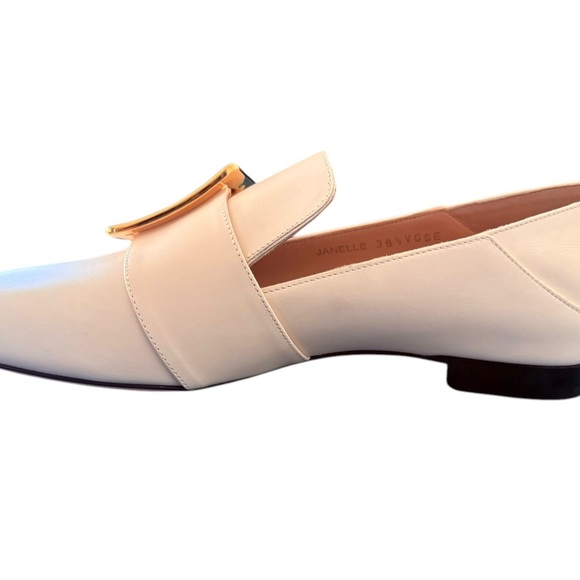 Bally Women’s Janelle Buckled Leather Loafers | Color: Bone (EU 38.5; NWT & Box) - Picture 3 of 16